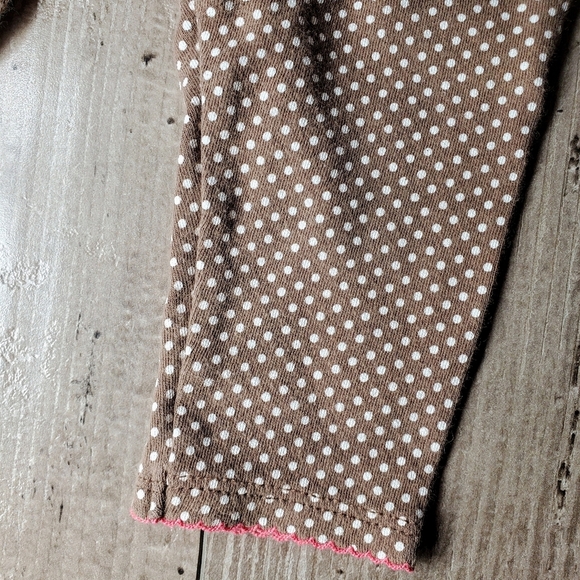 Child of Mine made by Carter's Brown Polka Dot Baby Girl Leggings Size 3-6m NWOT - Picture 7 of 9